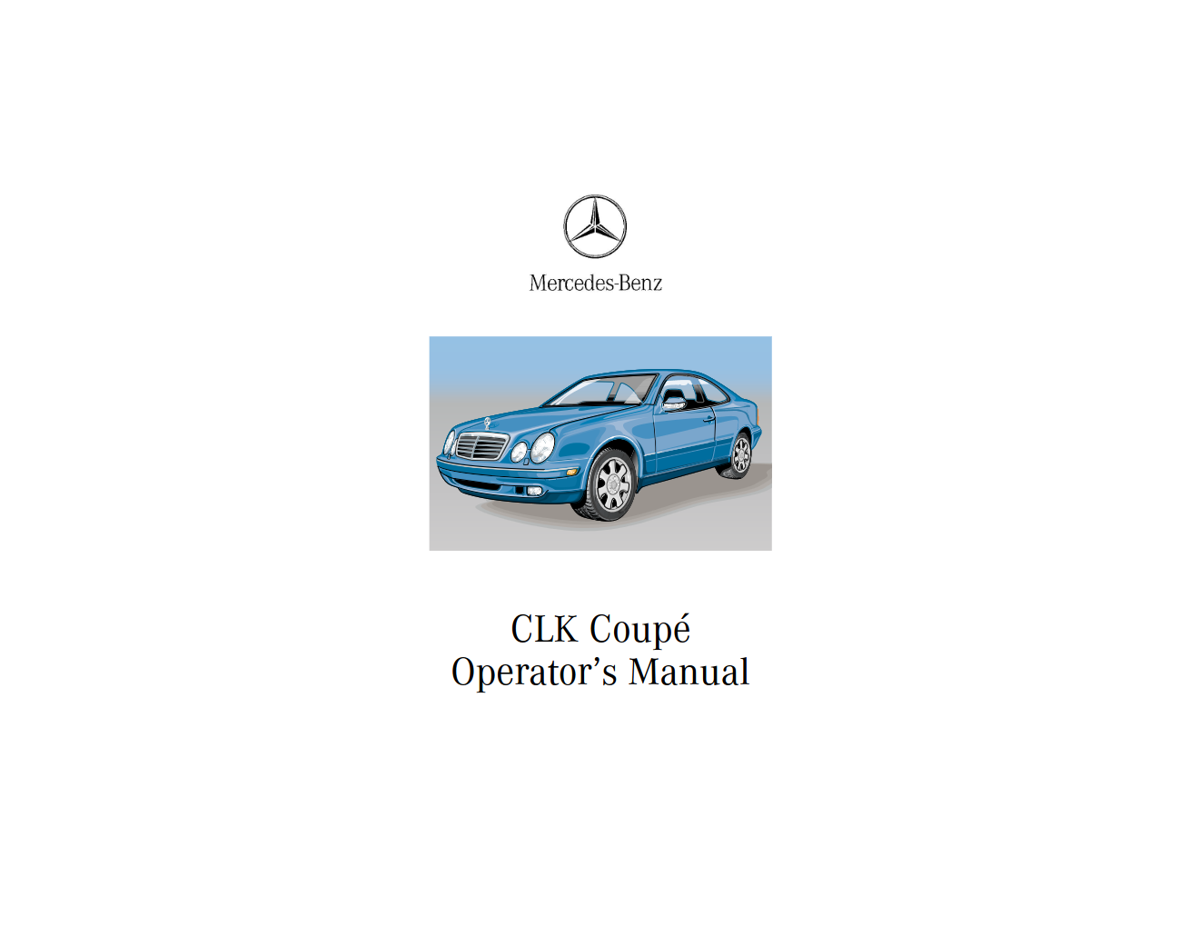 Mercedes User Manual Download Coupe CLK 320 2085848583
